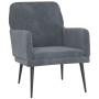 Sillón de terciopelo gris oscuro 62x79x79 cm de vidaXL, Sillones - Ref: Foro24-351405, Precio: 85,99 €, Descuento: %