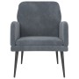 Sillón de terciopelo gris oscuro 62x79x79 cm de vidaXL, Sillones - Ref: Foro24-351405, Precio: 85,99 €, Descuento: %