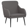 Sillón de cuero sintético gris 63x76x80 cm de vidaXL, Sillones - Ref: Foro24-351427, Precio: 82,99 €, Descuento: %