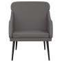 Sillón de cuero sintético gris 63x76x80 cm de vidaXL, Sillones - Ref: Foro24-351427, Precio: 82,99 €, Descuento: %