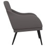 Sillón de cuero sintético gris 63x76x80 cm de vidaXL, Sillones - Ref: Foro24-351427, Precio: 82,99 €, Descuento: %