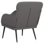 Sillón de cuero sintético gris 63x76x80 cm de vidaXL, Sillones - Ref: Foro24-351427, Precio: 82,99 €, Descuento: %