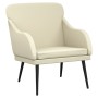 Sillón de cuero sintético color crema 63x76x80 cm de vidaXL, Sillones - Ref: Foro24-351425, Precio: 81,99 €, Descuento: %