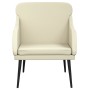 Sillón de cuero sintético color crema 63x76x80 cm de vidaXL, Sillones - Ref: Foro24-351425, Precio: 81,99 €, Descuento: %