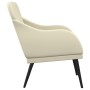 Sillón de cuero sintético color crema 63x76x80 cm de vidaXL, Sillones - Ref: Foro24-351425, Precio: 81,99 €, Descuento: %