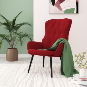 Silla de relajación de terciopelo rojo vino tinto de vidaXL, Sillones - Ref: Foro24-341234, Precio: 118,99 €, Descuento: %