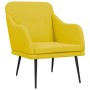 Sillón de tela amarillo claro 63x76x80 cm de vidaXL, Sillones - Ref: Foro24-351482, Precio: 84,99 €, Descuento: %