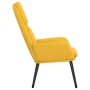 Sillón de relax de tela amarillo mostaza de vidaXL, Sillones - Ref: Foro24-341319, Precio: 110,21 €, Descuento: %