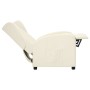 Sillón orejero reclinable de cuero sintético blanco crema de vidaXL, Sillones - Ref: Foro24-342326, Precio: 171,99 €, Descuen...