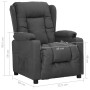 Dark Gray Fabric Recliner by vidaXL, Armchairs - Ref: Foro24-339049, Price: 249,83 €, Discount: %