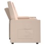 Sillón reclinable de 2 plazas con portavasos tela crema de vidaXL, Sillones - Ref: Foro24-3084355, Precio: 376,99 €, Descuent...