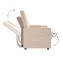 2-seater recliner with cup holders in cream fabric by vidaXL, Armchairs - Ref: Foro24-3084355, Price: 376,10 €, Discount: %