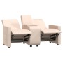 Sillón reclinable de 2 plazas con portavasos tela crema de vidaXL, Sillones - Ref: Foro24-3084355, Precio: 376,99 €, Descuent...