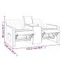 Sillón reclinable de 2 plazas con portavasos tela crema de vidaXL, Sillones - Ref: Foro24-3084355, Precio: 376,99 €, Descuent...