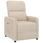 Sillón reclinable de tela de microfibra crema de vidaXL, Sillones - Ref: Foro24-347973, Precio: 182,65 €, Descuento: %