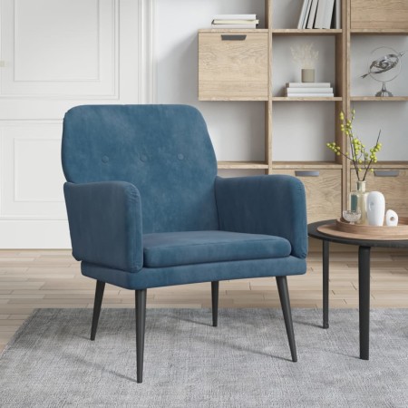 Blue velvet armchair 62x79x79 cm by vidaXL, Armchairs - Ref: Foro24-351413, Price: 99,75 €, Discount: %