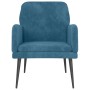 Blue velvet armchair 62x79x79 cm by vidaXL, Armchairs - Ref: Foro24-351413, Price: 99,75 €, Discount: %