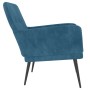 Sillón de terciopelo azul 62x79x79 cm de vidaXL, Sillones - Ref: Foro24-351413, Precio: 84,99 €, Descuento: %