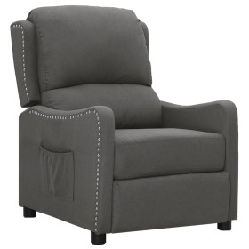 Sillón reclinable de tela gris oscuro de vidaXL, Sillones - Ref: Foro24-339021, Precio: 204,99 €, Descuento: %