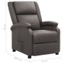 Gray Genuine Leather Liftable Armchair by vidaXL, Armchairs - Ref: Foro24-3093192, Price: 412,99 €, Discount: %