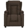 Sillón de masaje reclinable de tela marrón oscuro de vidaXL, Sillones - Ref: Foro24-339053, Precio: 243,99 €, Descuento: %