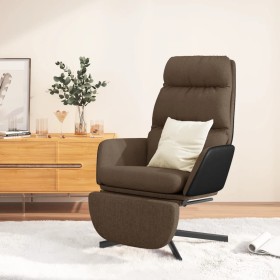 Sillón de relax con reposapiés de tela marrón de vidaXL, Sillones - Ref: Foro24-3097559, Precio: 111,99 €, Descuento: %