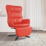 Red artificial leather relaxation armchair and footrest by vidaXL, Armchairs - Ref: Foro24-3097617, Price: 111,32 €, Discount: %