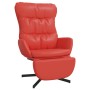 Red artificial leather relaxation armchair and footrest by vidaXL, Armchairs - Ref: Foro24-3097617, Price: 111,32 €, Discount: %