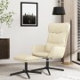 Relaxation armchair with footrest cream-colored synthetic leather by vidaXL, Armchairs - Ref: Foro24-3097606, Price: 153,32 €...