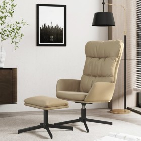 Sillón de relax con reposapiés cuero sintético color capuchino de vidaXL, Sillones - Ref: Foro24-3097611, Precio: 130,99 €, D...