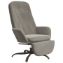 Sillón de relax con reposapiés de terciopelo gris claro de vidaXL, Sillones - Ref: Foro24-3097641, Precio: 104,97 €, Descuent...