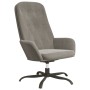 Sillón de relax con reposapiés de terciopelo gris claro de vidaXL, Sillones - Ref: Foro24-3097641, Precio: 104,97 €, Descuent...