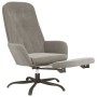 Sillón de relax con reposapiés de terciopelo gris claro de vidaXL, Sillones - Ref: Foro24-3097641, Precio: 104,97 €, Descuent...