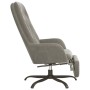 Sillón de relax con reposapiés de terciopelo gris claro de vidaXL, Sillones - Ref: Foro24-3097641, Precio: 104,97 €, Descuent...