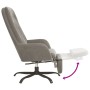 Sillón de relax con reposapiés de terciopelo gris claro de vidaXL, Sillones - Ref: Foro24-3097641, Precio: 104,97 €, Descuent...