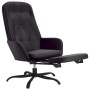 Sillón de relax con reposapiés cuero artificial negro brillante de vidaXL, Sillones - Ref: Foro24-3097654, Precio: 110,99 €, ...