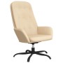 Sillón de relax con reposapiés terciopelo blanco crema de vidaXL, Sillones - Ref: Foro24-3097650, Precio: 108,68 €, Descuento: %