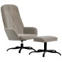 Relax armchair with light gray velvet footstool by vidaXL, Armchairs - Ref: Foro24-3097630, Price: 119,72 €, Discount: %