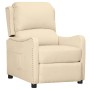 Cream Fabric Recliner by vidaXL, Armchairs - Ref: Foro24-339029, Price: 173,66 €, Discount: %