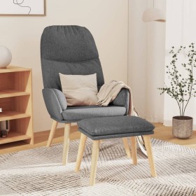 Relaxation armchair with light gray fabric stool by vidaXL, Armchairs - Ref: Foro24-3097342, Price: 155,99 €, Discount: %