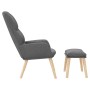 Sillón de relax con taburete tela gris claro de vidaXL, Sillones - Ref: Foro24-3097342, Precio: 155,63 €, Descuento: %