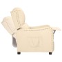 Cream Fabric Recliner by vidaXL, Armchairs - Ref: Foro24-339029, Price: 173,99 €, Discount: %