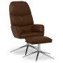 Sillón de relax con reposapiés cuero sintético brillante marrón de vidaXL, Sillones - Ref: Foro24-3097372, Precio: 137,99 €, ...