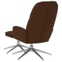 Sillón de relax con reposapiés cuero sintético brillante marrón de vidaXL, Sillones - Ref: Foro24-3097372, Precio: 137,99 €, ...