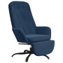 Relaxation armchair with blue velvet footrest by vidaXL, Armchairs - Ref: Foro24-3097651, Price: 108,99 €, Discount: %