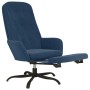 Relaxation armchair with blue velvet footrest by vidaXL, Armchairs - Ref: Foro24-3097651, Price: 108,99 €, Discount: %