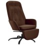 Relaxation armchair and footrest in shiny brown artificial leather by vidaXL, Armchairs - Ref: Foro24-3097655, Price: 105,99 ...