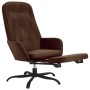 Relaxation armchair and footrest in shiny brown artificial leather by vidaXL, Armchairs - Ref: Foro24-3097655, Price: 105,99 ...