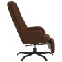 Sillón de relax y reposapiés cuero artificial marrón brillante de vidaXL, Sillones - Ref: Foro24-3097655, Precio: 105,99 €, D...