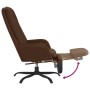 Relaxation armchair and footrest in shiny brown artificial leather by vidaXL, Armchairs - Ref: Foro24-3097655, Price: 105,99 ...